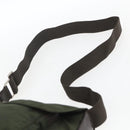 PRADA Shoulder Bag Nylon Khaki Silver Auth 165971-14