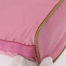 PRADA Hand Bag Nylon Pink Gold Auth 165974-15