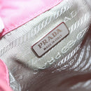 PRADA Hand Bag Nylon Pink Gold Auth 165974-20