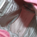 PRADA Hand Bag Nylon Pink Gold Auth 165974-10