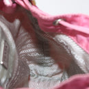 PRADA Hand Bag Nylon Pink Gold Auth 165974-21