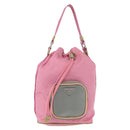 PRADA Hand Bag Nylon Pink Gold Auth 165974-13