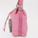 PRADA Hand Bag Nylon Pink Gold Auth 165974-3