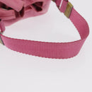 PRADA Hand Bag Nylon Pink Gold Auth 165974-7