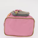 PRADA Hand Bag Nylon Pink Gold Auth 165974-5