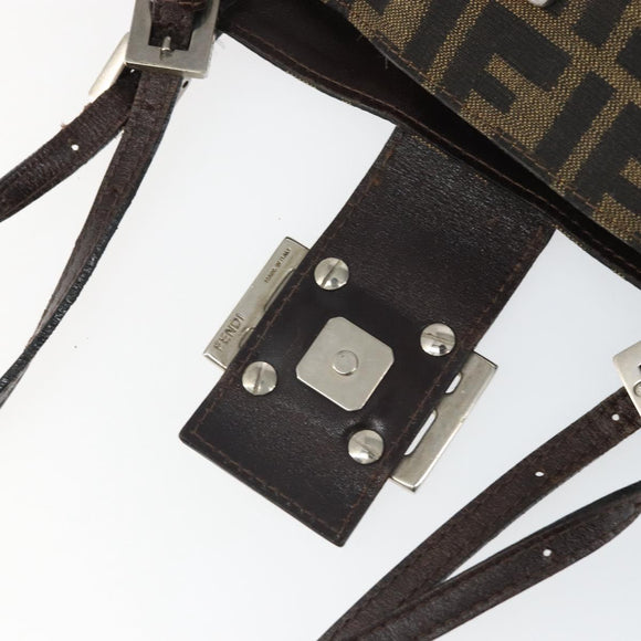 FENDI Zucca Canvas Mamma Tote Bag Schwarz Braun Original 165975