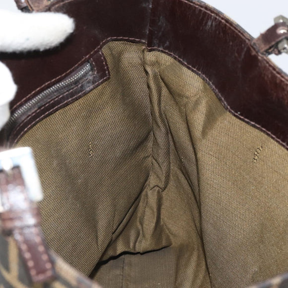 FENDI Zucca Canvas Mamma Tote Bag Schwarz Braun Original 165975