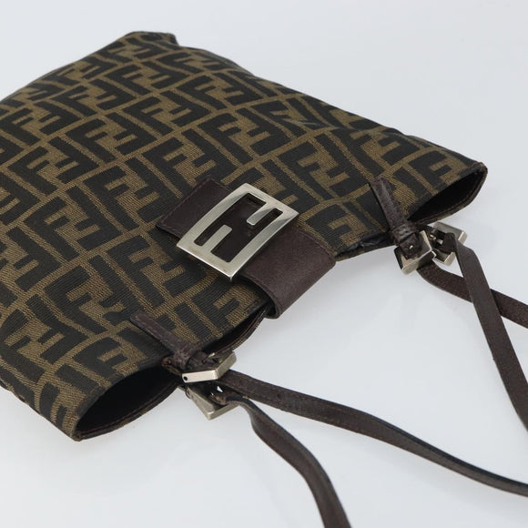 FENDI Zucca Canvas Mamma Tote Bag Schwarz Braun Original 165975