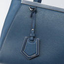 FENDI To joule Hand Bag Leather 2way Blue Gold Auth 165976-16