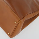 GUCCI Bamboo Hand Bag Leather 2way Brown Gold 002 123 0322 Auth 165977-9
