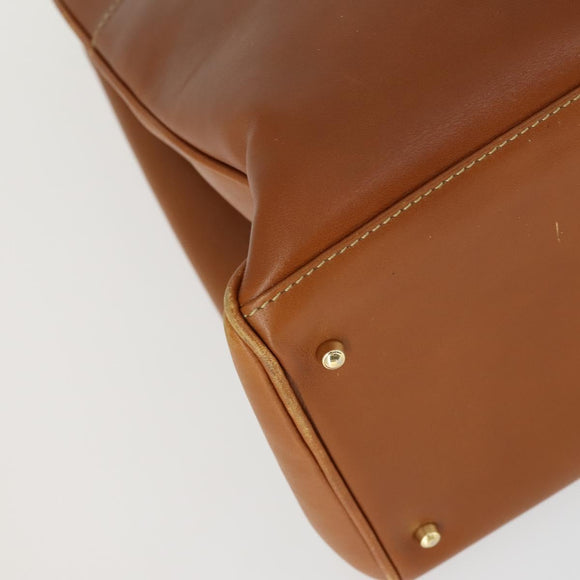 GUCCI Bamboo Hand Bag Leather 2way Brown Gold 002 123 0322 Auth 165977