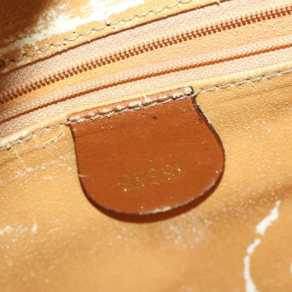 GUCCI Bamboo Hand Bag Leather 2way Brown Gold 002 123 0322 Auth 165977