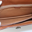 CELINE Macadam Canvas Shoulder Bag PVC Leather Brown Gold Auth 165981-11