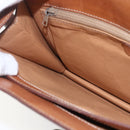 CELINE Macadam Canvas Shoulder Bag PVC Leather Brown Gold Auth 165981-20