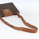 CELINE Macadam Canvas Shoulder Bag PVC Leather Brown Gold Auth 165981-7