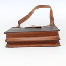 CELINE Macadam Canvas Shoulder Bag PVC Leather Brown Gold Auth 165981-5
