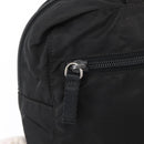 PRADA Hand Bag Nylon Black Silver Auth 165982-17
