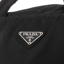 PRADA Hand Bag Nylon Black Silver Auth 165982-18