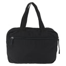 PRADA Hand Bag Nylon Black Silver Auth 165982-2