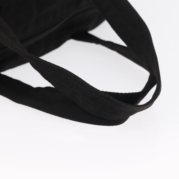 PRADA Hand Bag Nylon Black Silver Auth 165982