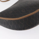 Christian Dior Honeycomb Canvas Shoulder Bag PVC Black Gold Auth 165983-15