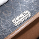 Christian Dior Honeycomb Canvas Shoulder Bag PVC Black Gold Auth 165983-17