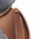 Christian Dior Honeycomb Canvas Shoulder Bag PVC Black Gold Auth 165983-18