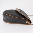 Christian Dior Honeycomb Canvas Shoulder Bag PVC Black Gold Auth 165983-3
