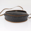 Christian Dior Honeycomb Canvas Shoulder Bag PVC Black Gold Auth 165983-5