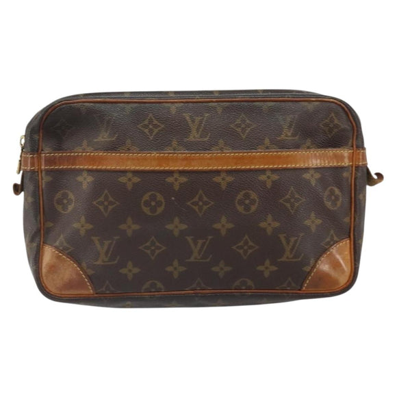 LOUIS VUITTON Monogram Compiegne 28 Clutch Bag M51845 LV Auth 165984