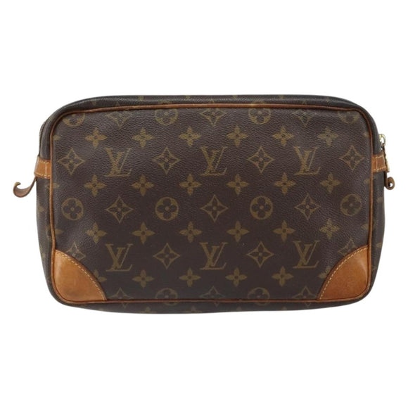 LOUIS VUITTON Monogram Compiegne 28 Clutch Bag M51845 LV Auth 165984
