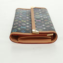 LOUIS VUITTON Multicolor Porte Tresor Long Wallet Black M92658 LV Auth 165985V-5