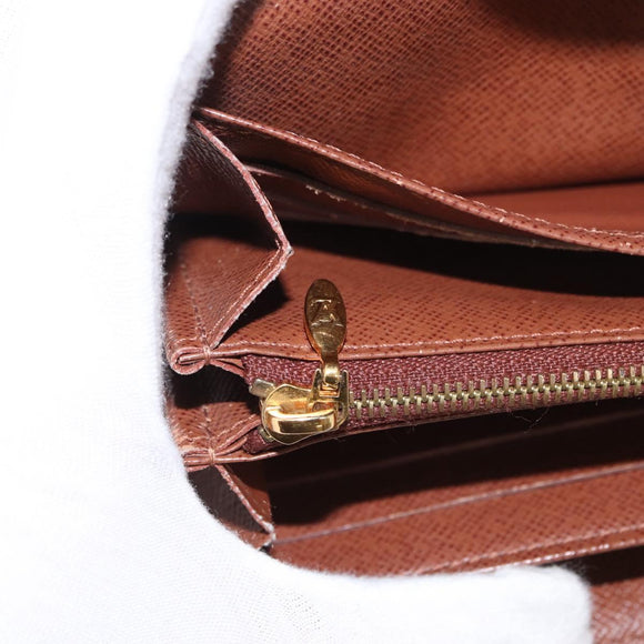 LOUIS VUITTON Monogram Portefeuille Boetie Long Wallet M63220 LV Auth 165986