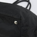 PRADA Hand Bag Nylon Black Silver Auth 165992-14