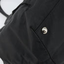PRADA Hand Bag Nylon Black Silver Auth 165992-15