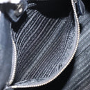 PRADA Hand Bag Nylon Black Silver Auth 165992-22