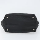 PRADA Hand Bag Nylon Black Silver Auth 165992-5