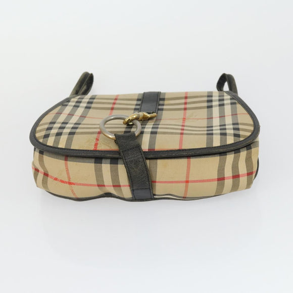 BURBERRY Nova Check Shoulder Bag Canvas 2 Set Beige Auth 165995