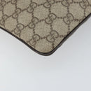 GUCCI GG Supreme Shoulder Bag PVC Beige Silver 141626 Auth 166003-15