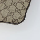GUCCI GG Supreme Shoulder Bag PVC Beige Silver 141626 Auth 166003-16
