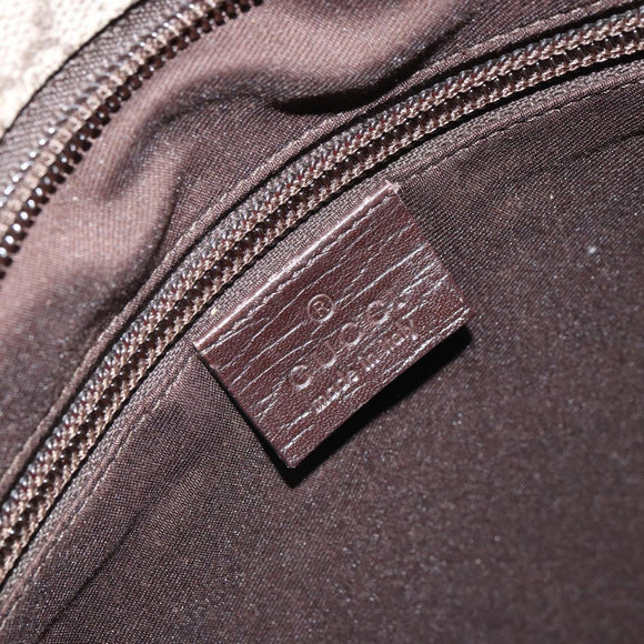 GUCCI GG Supreme Shoulder Bag PVC Beige Silver 141626 Auth 166003