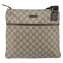 GUCCI GG Supreme Shoulder Bag PVC Beige Silver 141626 Auth 166003-13
