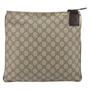 GUCCI GG Supreme Shoulder Bag PVC Beige Silver 141626 Auth 166003-2