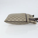 GUCCI GG Supreme Shoulder Bag PVC Beige Silver 141626 Auth 166003-3