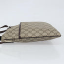GUCCI GG Supreme Shoulder Bag PVC Beige Silver 141626 Auth 166003-4