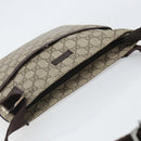 GUCCI GG Supreme Shoulder Bag PVC Beige Silver 141626 Auth 166003-6