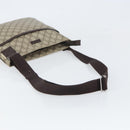 GUCCI GG Supreme Shoulder Bag PVC Beige Silver 141626 Auth 166003-7
