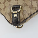 GUCCI GG Crystal Shoulder Bag Coated Canvas Beige Gold Auth 166004-15