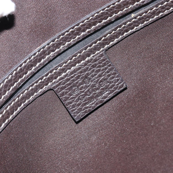 GUCCI GG Crystal Shoulder Bag Coated Canvas Beige Gold Auth 166004