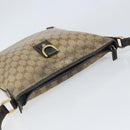GUCCI GG Crystal Shoulder Bag Coated Canvas Beige Gold Auth 166004-6